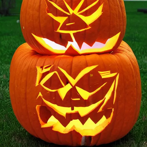 Image similar to jack - o - lanterns, intricate carving, patterns