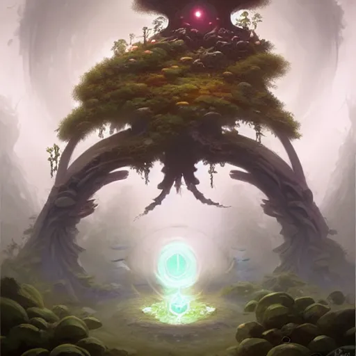 Image similar to cloud forest magical glyph enso by andreas rocha and peter mohrbacher and james jean