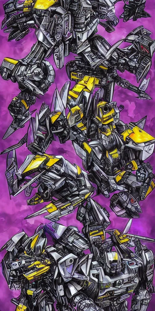 Image similar to decepticon and autobots battle tribal tattoo, transformers, skywrap, soundwave, star scream, blitzwing, sunstreaker, sideswipe, intricate, cybertron, cyber punk, lazer blast, sharp, high detailed, high contrast, 1 st winner, trending, polkadot!!! grunge!!! purple!! black!! red!!