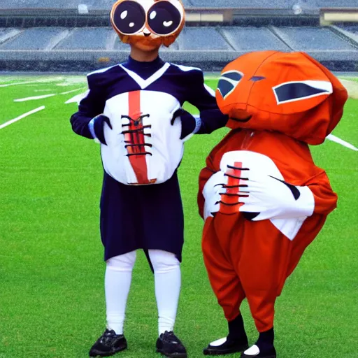 Prompt: sports team mascot, bug roach mascot costume, cocroach, the cocroaches, football mascot, anthropomorphic cocroach HD official photo, high quality costume