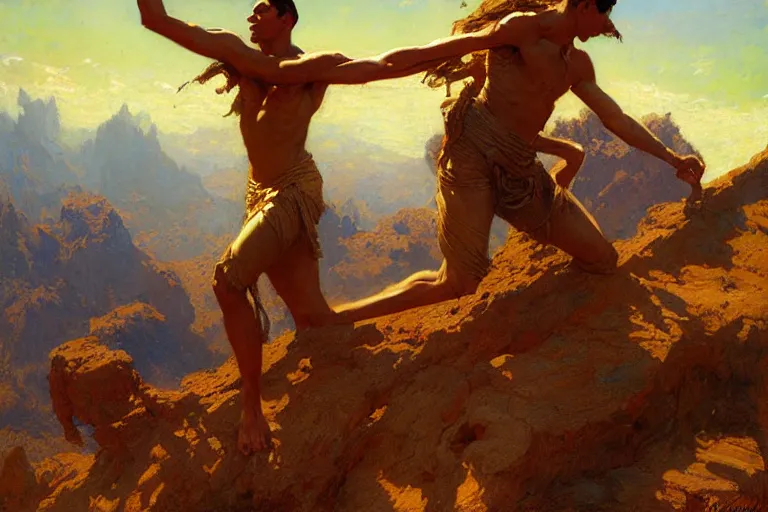 Image similar to earth bender, painting by gaston bussiere, craig mullins, j. c. leyendecker