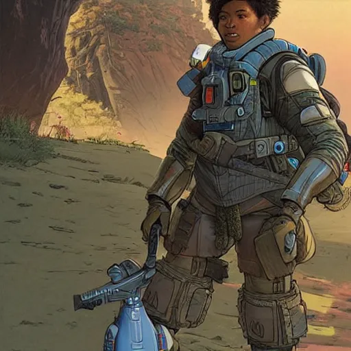 Prompt: ivan. Apex legends. Concept art by James Gurney and Mœbius.