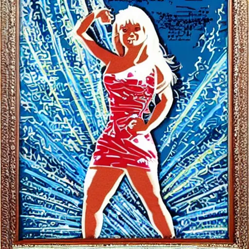 Prompt: north korean propaganda art of Britney Spears working in a factory, 8k, highly intricate, highly detailed, inspiring,