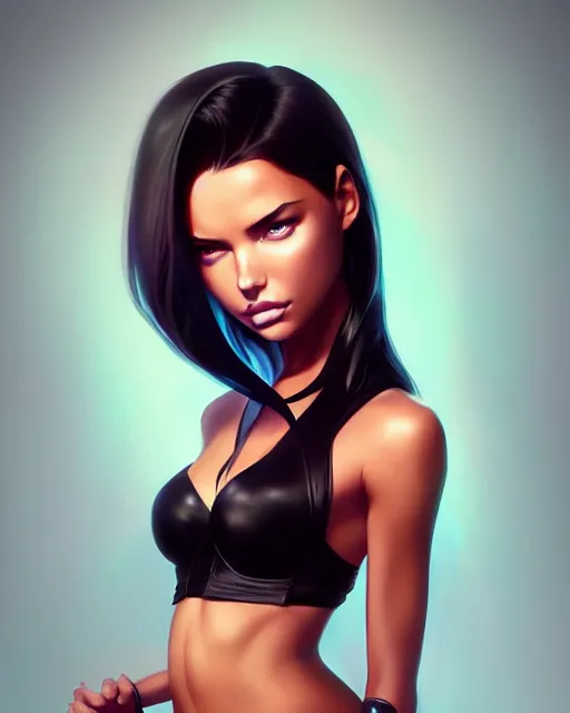 Image similar to portrait of a beautiful adriana lima, art by lois van baarle and ross tran and sam yang and ilya kuvshinov and guweiz, digital art, high detail, sharp focus, unreal engine 5, trending on artstation, deviantart, pinterest, victorias secret, 4 k uhd image