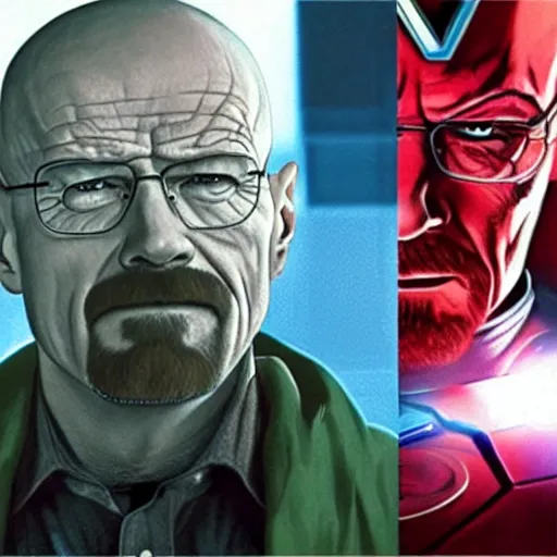 Image similar to walter white joins the avengers