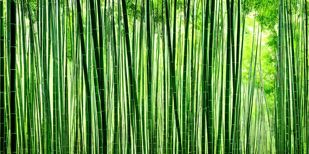 Image similar to award winning photo of a bamboo forest by Peter Lik, hdr