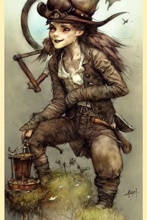Prompt: (((((1950s fairy tale pirate city . muted colors.))))) by Jean-Baptiste Monge !!!!!!!!!!!!!!!!!!!!!!!!!!!
