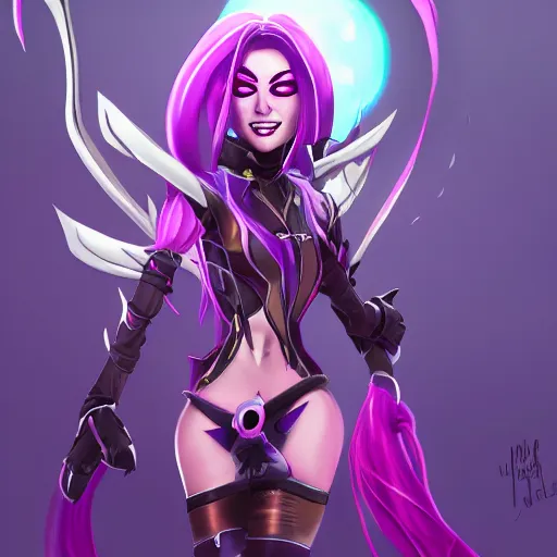 Image similar to illustration of Arcane Jinx, in the style of Arcane, league of legends, trending on artstation by Jerry Loh