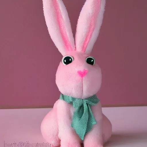 Image similar to an adorable pink bunny creature