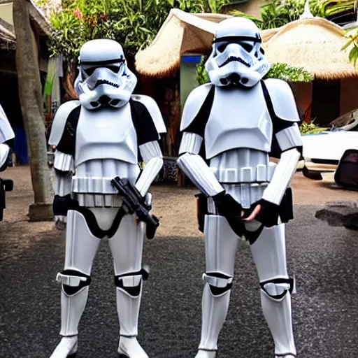 Image similar to storm troopers on holiday in thailand