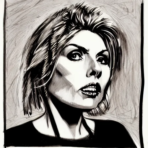 Prompt: a realistic yet scraggly portrait sketch of the side profile of a stern and sophisticated debbie harry, trending on artstation, intricate details, in the style of frank auerbach, in the style of sergio aragones, in the style of martin ansin, in the style of david aja, in the style of mattias adolfsson