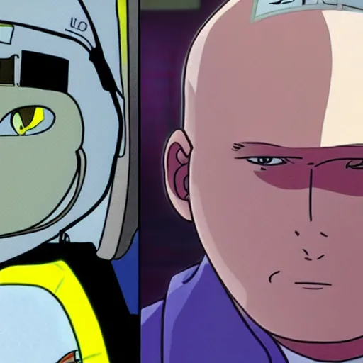 Image similar to Bobby Hill is the pilot of EVA-01 from Neon Genesis Evagellion