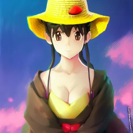 Image similar to Pichu wearing a straw hat by WLOP, Pokemon, anime