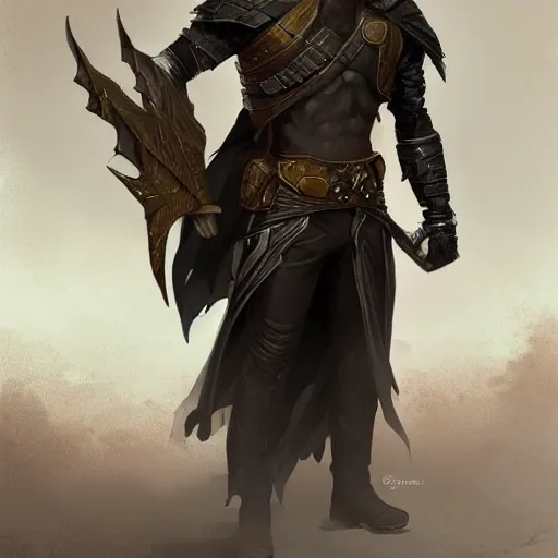 Prompt: a male rogue, symmetric face, hyperrealism, epic fantasy digital art, fantasy style art, by Greg Rutkowski, fantasy magic the gathering card art style