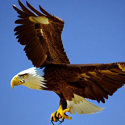 Image similar to “Eagle flying over Normandy American Cemetery and Memorial, cinematic, 4k, award winning”