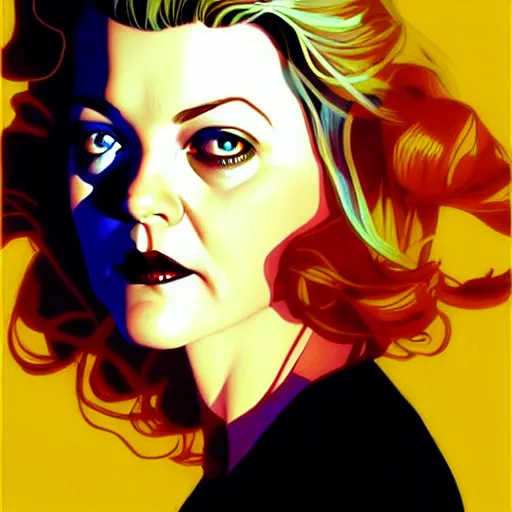 Prompt: comic art by joshua middleton, actress, sheryl lee as laura palmer in the tv show, twin peaks,