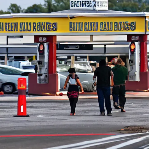 Image similar to a young woman is walking home from her night shift at the local gas station when she notices a man following her. she quickens her pace, but the man does too. she starts to run, but the man catches up to her, grabs her from behind, and stabs her to death with a kitchen knife.