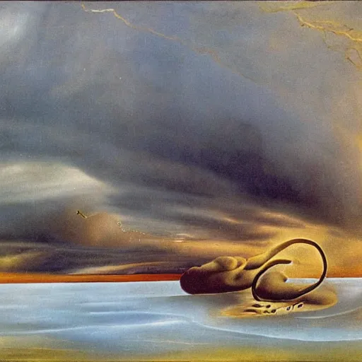 Image similar to storm is coming, i have regrets, by salvador dali