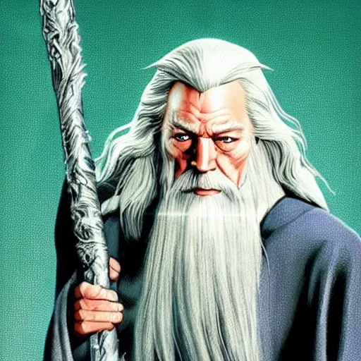 Prompt: gandalf made by marvel comics,