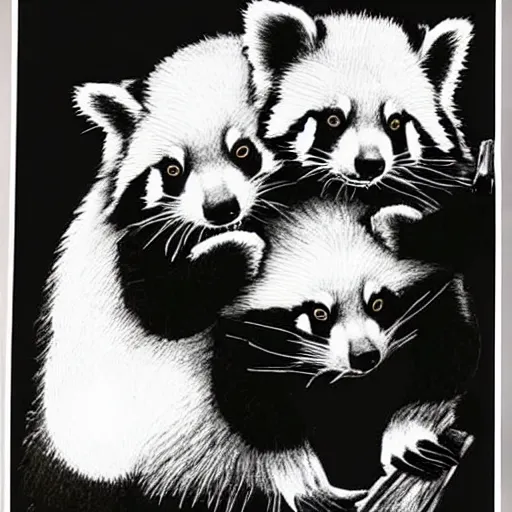 Image similar to hitler hugging a red panda, stencil, propaganda poster, cartoon, clear