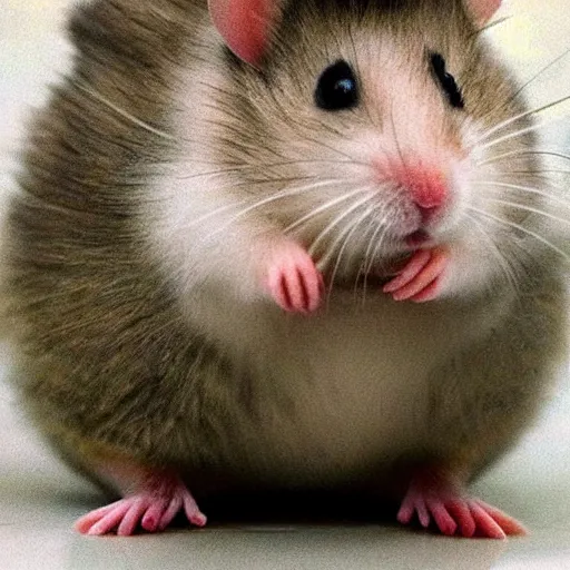 Image similar to hamster with the face of scarlett johansson