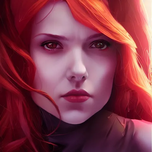 Image similar to mara jade by artgerm and wlop, great composition, chiaroscuro lighting