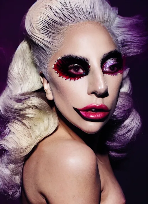 Image similar to lady gaga by nick knight, born this way, born this way album, red weapon 8 k s 3 5, cooke anamorphic / i lenses, highly detailed, cinematic lighting