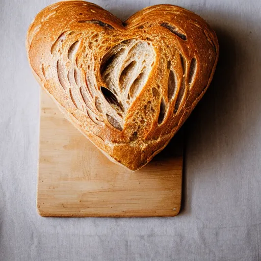 Image similar to heart shaped sourdough loaf