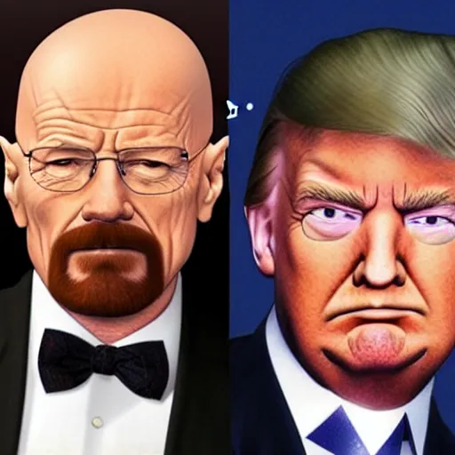 Image similar to walter white with donald trump