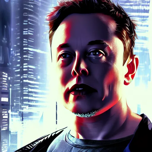 Prompt: elon musk in cyberpunk style digital art very detailed 4 k detailed super realistic