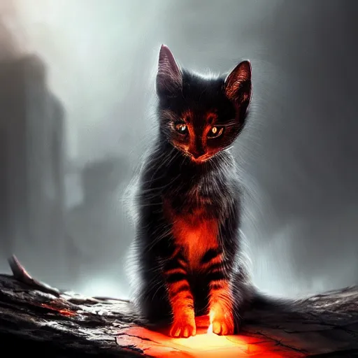 Prompt: a kitten vampire lord, dramatic lighting, cinematic, establishing shot, extremely high detail, foto realistic, cinematic lighting, post processed, concept art, high details, cinematic, 8k resolution, beautiful detailed, photorealistic, digital painting, artstation, concept art, smooth, sharp focus, artstation trending, octane render, unreal engine