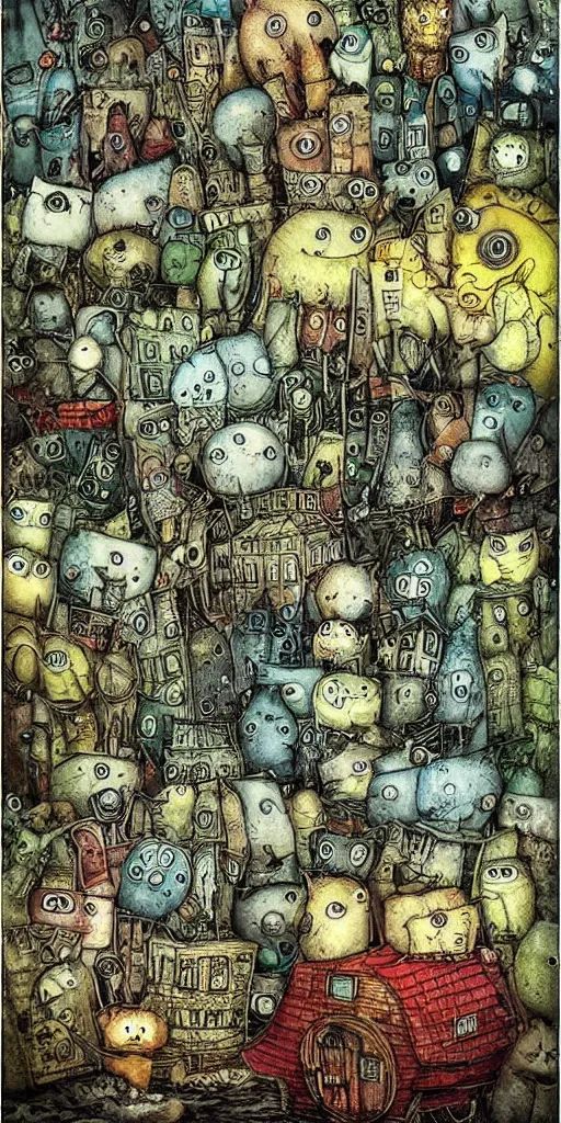 Image similar to a pilgram scene by alexander jansson