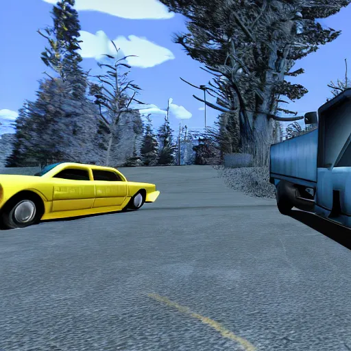 Prompt: Walter White in garry's mod game chasing from NEXTBOT, video, screenshot