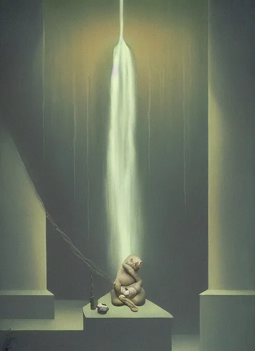 Prompt: a waterfall of nun-cats Edward Hopper and James Gilleard, Zdzislaw Beksinski, Mark Ryden, Wolfgang Lettl highly detailed