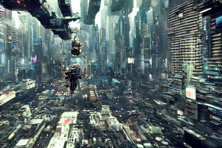 Image similar to VFX movie photojournalism of daily life in a futuristic interstellar city of abundance Emmanuel Lubezki