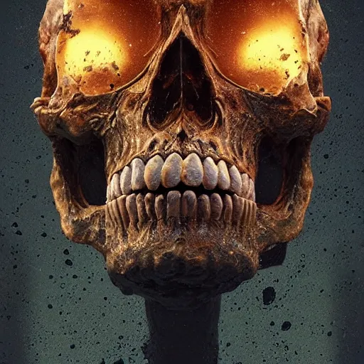 Image similar to portrait_of_a_melting_skull._intricate_abstract._intricate_artwork._by_Tooth_Wu_wlop_beeple_dan_mumford._octane_render_trending_on_artstat