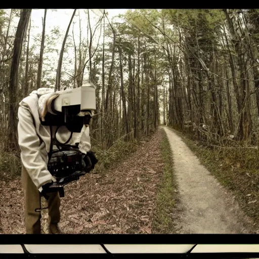 Prompt: hector salamanca Caught speeding past a trail cam, midnight, slow shutter speed