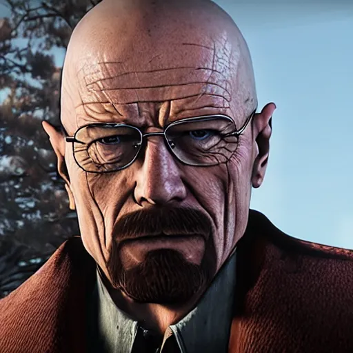 Image similar to Film still of Walter White, from Red Dead Redemption 2 (2018 video game)