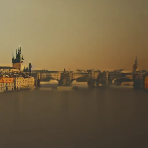 Prompt: Colored Pencil drawing, Prague skyline, octane render, highly detailed