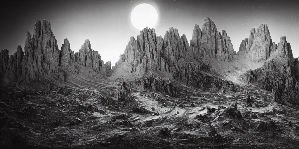 Image similar to photography of witch burning, dolomites in the background, occult signs, witch burning, pyre, solstice fire, alp, dolomites, alpine, detailed intricate insanely detailed octane render, 8k artistic 1920s photography, photorealistic, black and white, chiaroscuro, hd, by David Cronenberg, Raphael, Caravaggio