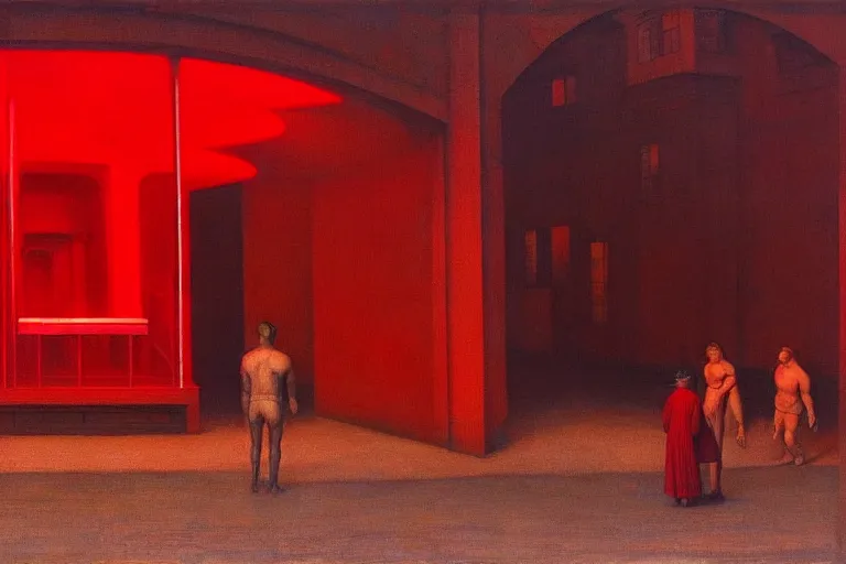 Image similar to only with red, crowd cheering a lot, an exposed picture in a city square, in the style of beksinski, parts by edward hopper, parts by rodcenko, parts by yue minjun, intricate and epic composition, red by caravaggio, insanely quality, highly detailed, masterpiece, red light, artstation, 4 k