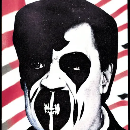 Prompt: nixon as a juggalo,