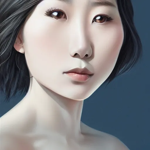 Image similar to erika ikuta, portrait, elegant, highly detailed, digital painting, smooth, sharp focus, illustration, 4 k