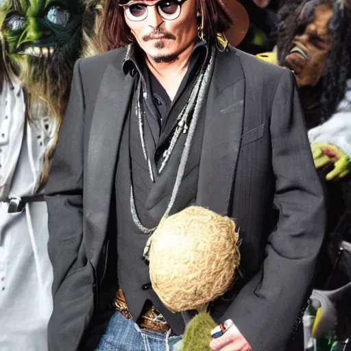 Image similar to Johnny Depp playing Yoda