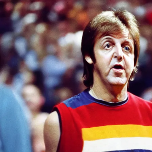 Image similar to paul mccartney playing in the nba