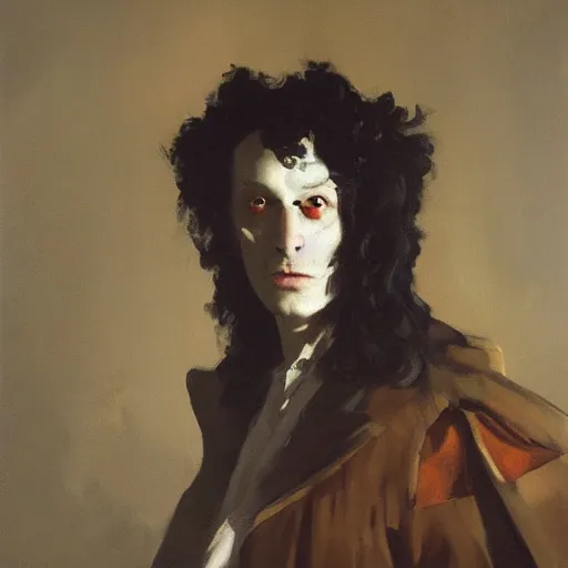 Prompt: oil painting portrait of (vampire) by hyacinthe rigaud, (Greg rutkowski)