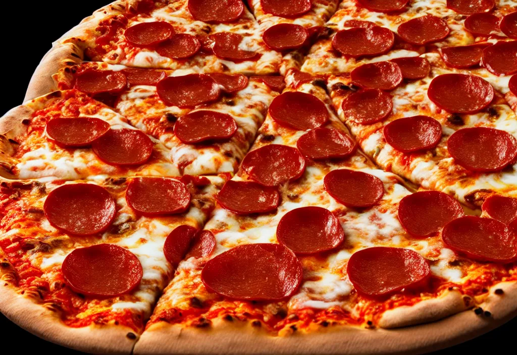 Image similar to a close-up HD photo of Papa John sweating pizza grease, cinematic, volumetric lighting, highly detailed, 8k