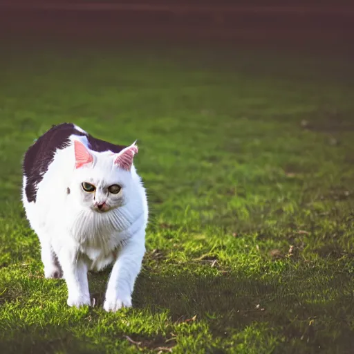 Prompt: a hybrid of a cat and a cow, 8 k, 4 k, professional photography, award winning photo