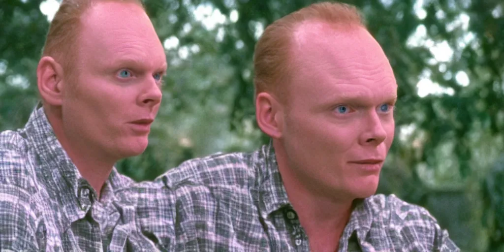 Image similar to a film still of Bill burr in steel magnolias, high quality