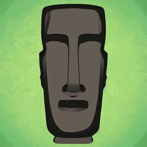 Image similar to icon design of a moai from easter island